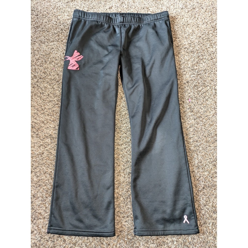 Under‎ Armour Storm Sweatpants Black Pink Komen Breast Cancer Awareness Youth XL